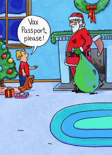 Vax Passport Christmas Ecard Cover