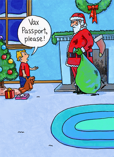 Vax Passport Christmas Card Cover