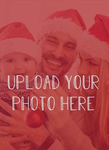 Vertical Christmas Upload Add Your Photo Card Cover