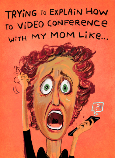 Video Conerence Funny Card Cover