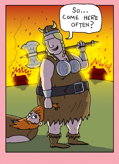 Viking Valentine's Day Card Cover