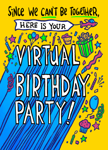 Virtual Birthday Party Coronavirus Ecard Cover