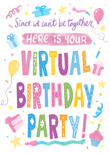 Virtual Birthday Coronavirus Ecard Cover