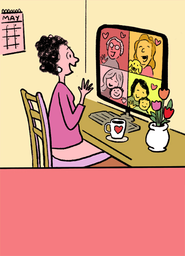 Virtual Mom Day Social Distancing Ecard Cover