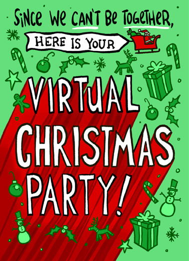 Virtual Xmas Party Coronavirus Ecard Cover