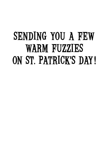Warm Fuzzy SPD St. Patrick's Day Card Inside