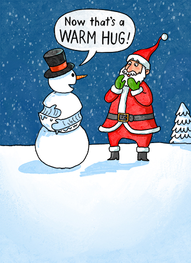 Warm Hug Christmas Ecard Cover