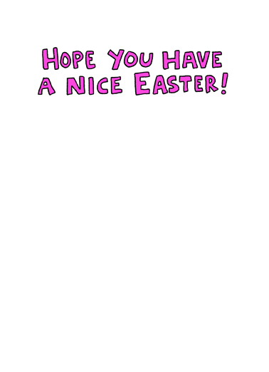 Warmest Easter Wishes Illustration Card Inside