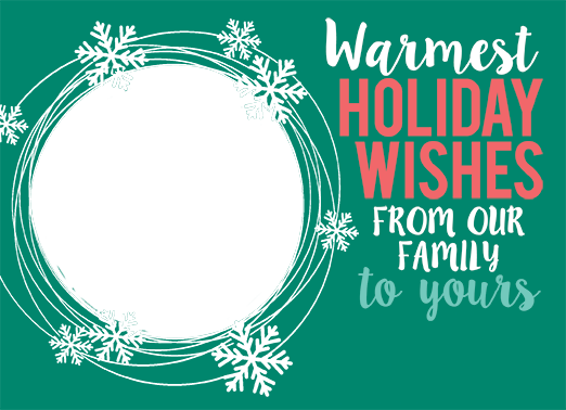 Warmest Holiday Wishes Upload Christmas Ecard Cover