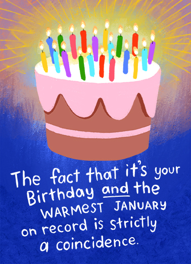 Warmest January January Birthday Card Cover