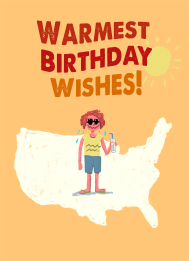 Warmest Summer Birthday Birthday Card Cover