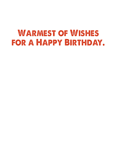 Warmest Summer Birthday Birthday Card Inside