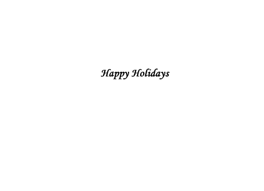 Warmest Thoughts CF Happy Holidays Card Inside