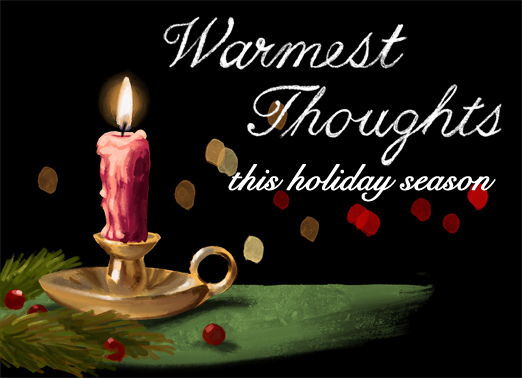 Warmest Thoughts Christmas Ecard Cover