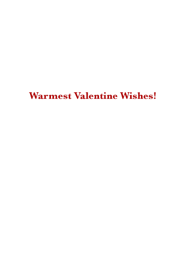 Warmest Valentine's Wishes Valentine's Day Card Inside