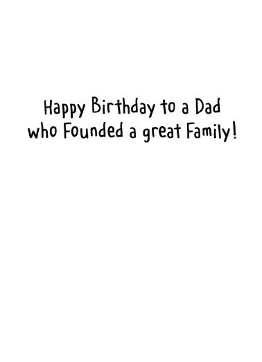 Washington Birthday For Dad Card Inside