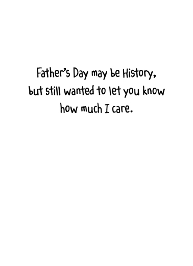 Washington Dad Belated Father's Day Card Inside