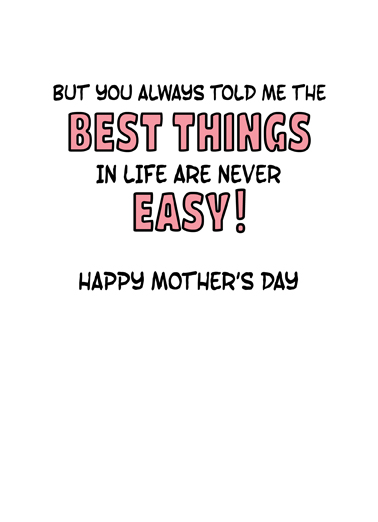 Wasnt Easiest Mom From Daughter Card Inside