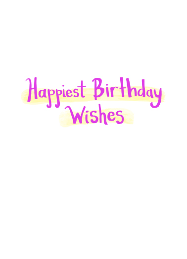 Watercolor Birthday Cake Megan Card Inside