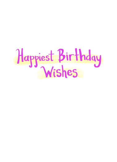 Watercolor Birthday Cake  Card Inside
