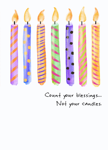 Watercolor Candles For Anyone Ecard Cover