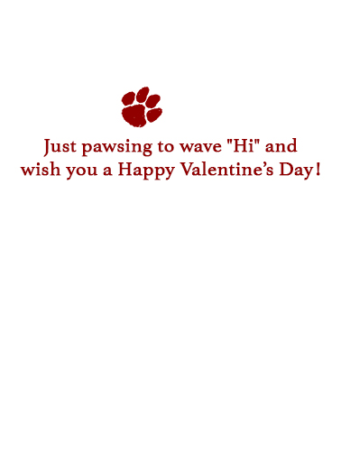 Wave Hi Valentine's Day Ecard Inside