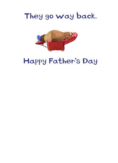 Way Back Father's Day Card Inside