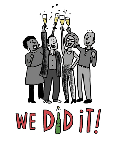 We Did It Congratulations Card Cover