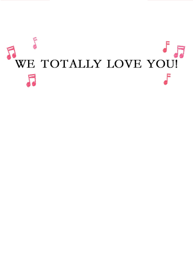 We Totally Love You XMAS Christmas Card Inside