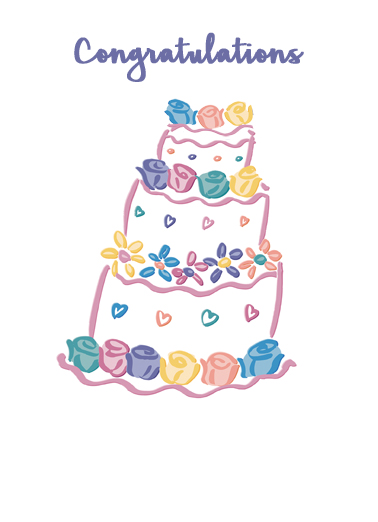 Wedding Cake Wedding Card Cover