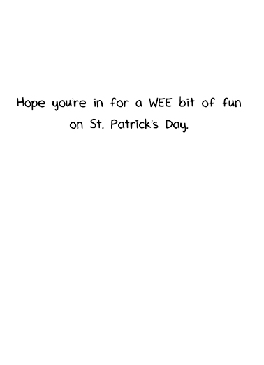 Weener Dogs St. Patrick's Day Ecard Inside