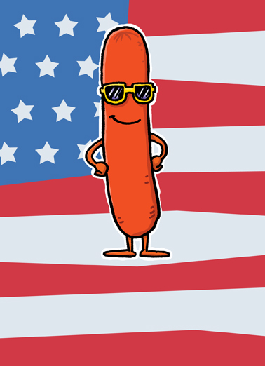 Weiner July 4th of July Ecard Cover