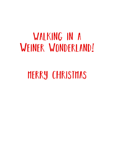 Weiner Wonderland Funny Animals Ecard Inside