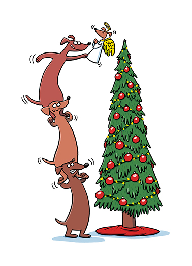 Weinerful Time Of The Year - Funny Christmas Card to personalize and send.