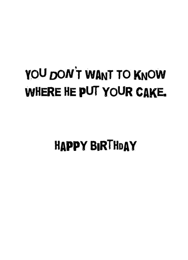 Weirdo Panda 5x7 greeting Card Inside
