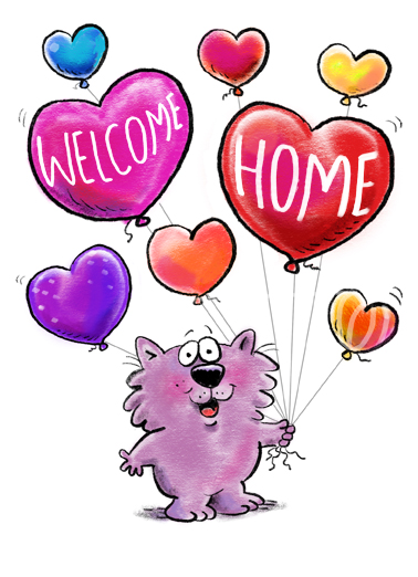 Welcome Home Balloons  Ecard Cover