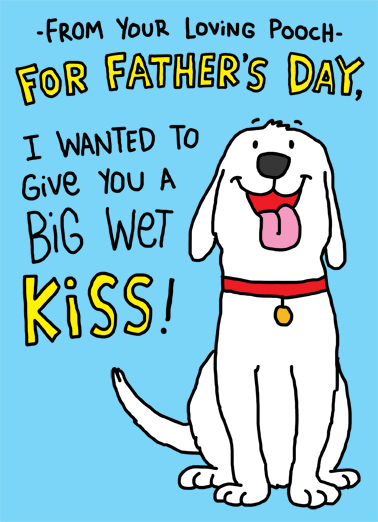 Wet Kiss Father's Day Card Cover