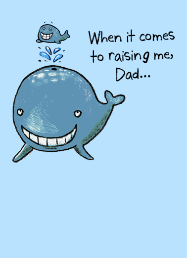 Whale Done Father's Day Card Cover