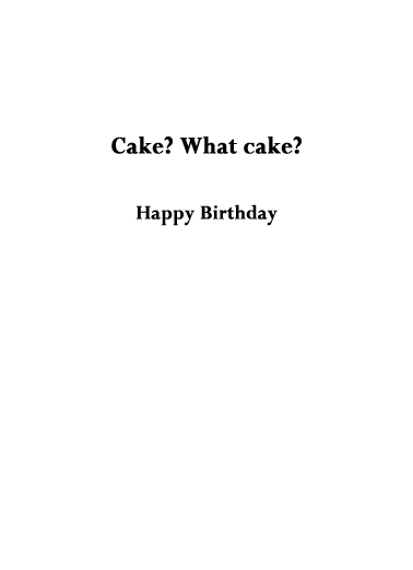 What Cake Kevin Card Inside