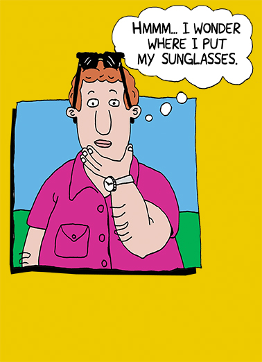 Where Are My Sunglasses Cartoons Card Cover