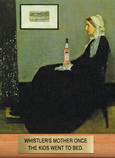 Whistler's Mother Drinking Ecard Cover