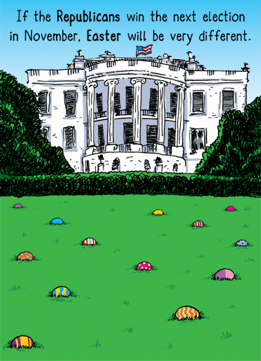 White House Easter 5x7 greeting Card Cover