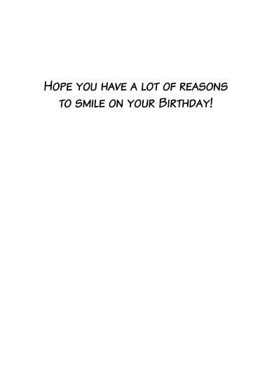 Whitening Strips Birthday Card Inside