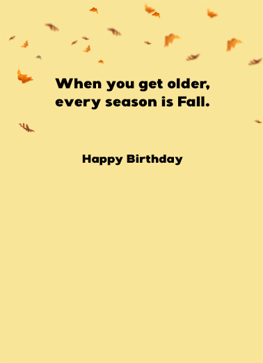 Whoa Fall September Birthday Card Inside