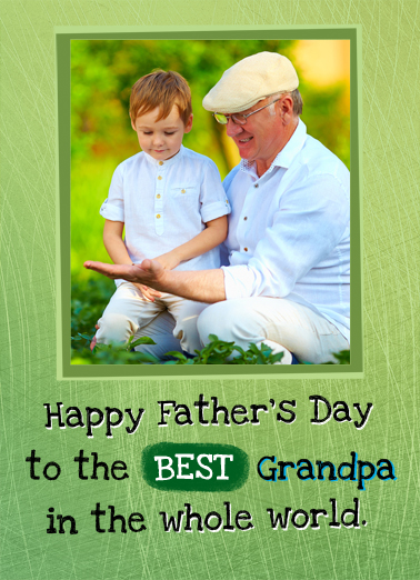 Whole World For Grandpa Ecard Cover