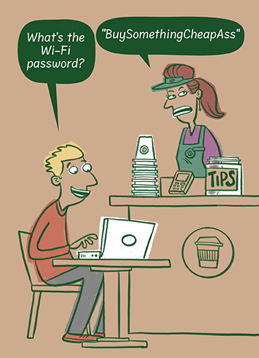 WiFi Password Cartoons Card Cover