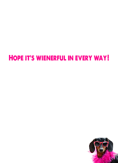 Wienerful Hot Dog Mother's Day Ecard Inside