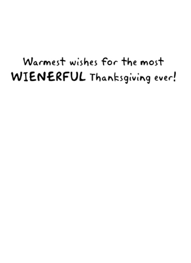 Wienerful Thanks  Card Inside