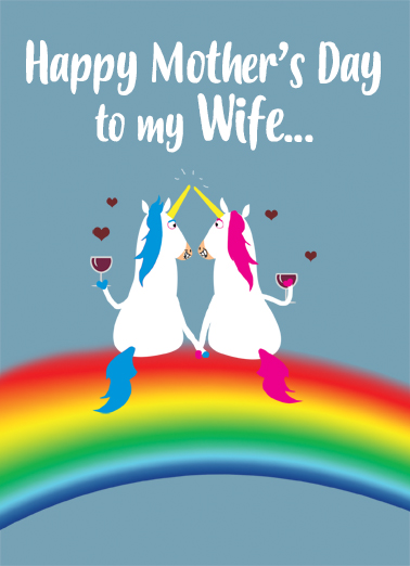 Wife Unicorn MD Mother's Day Card Cover