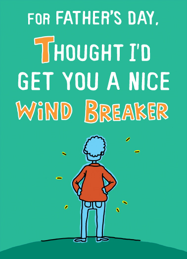 Wind Breaker Fart Card Cover
